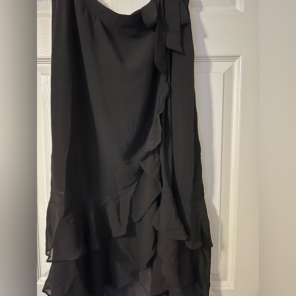 Host pick!!! NWT Allegra K ruffle chiffon tie asymmetrical hem skirt - Picture 3 of 8